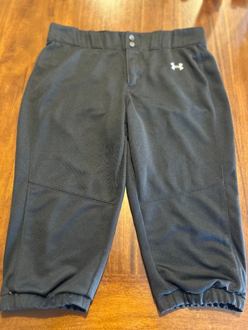 Under Armour Black Softball Baseball Knicker Pants Size Large Athletic